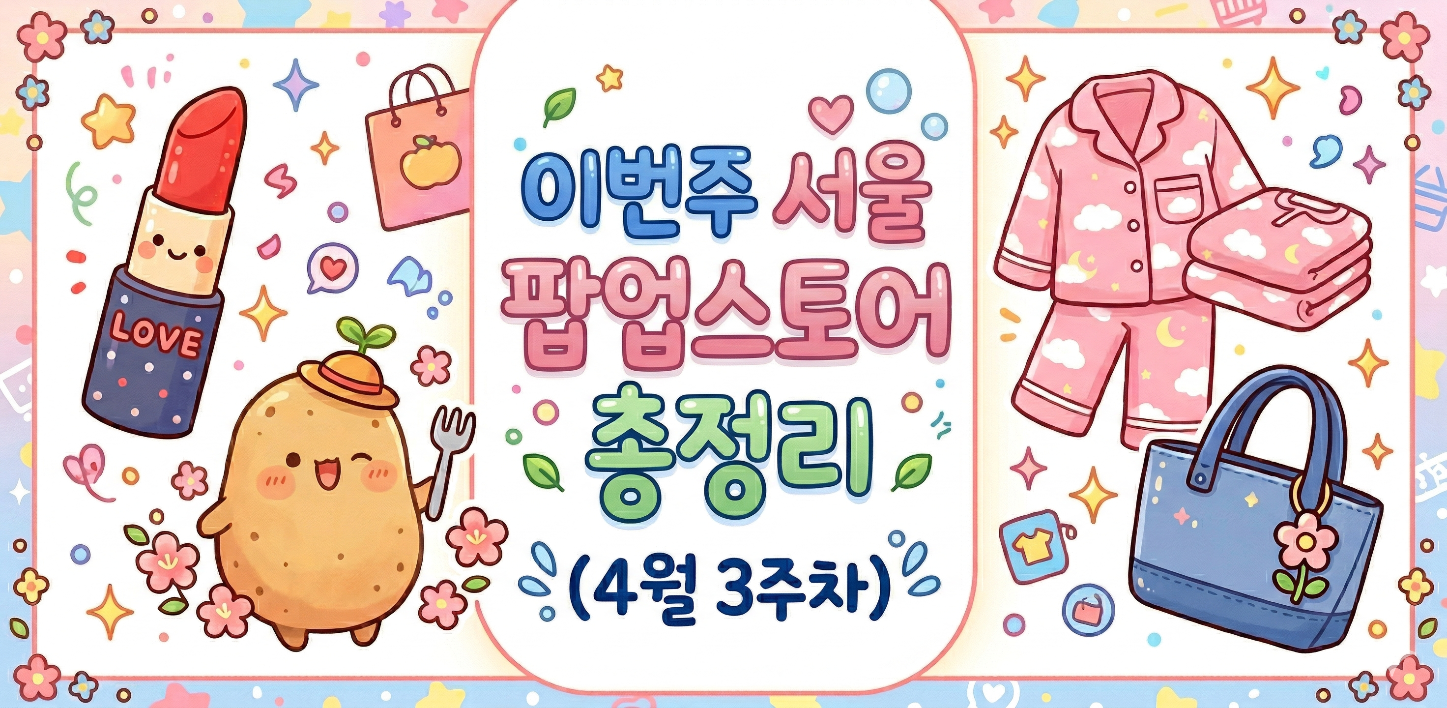 [4월 서울팝업 모음] 4월 3주차 성수, 더현대 서울, 잠실 팝업스토어 총정리! 썸네일