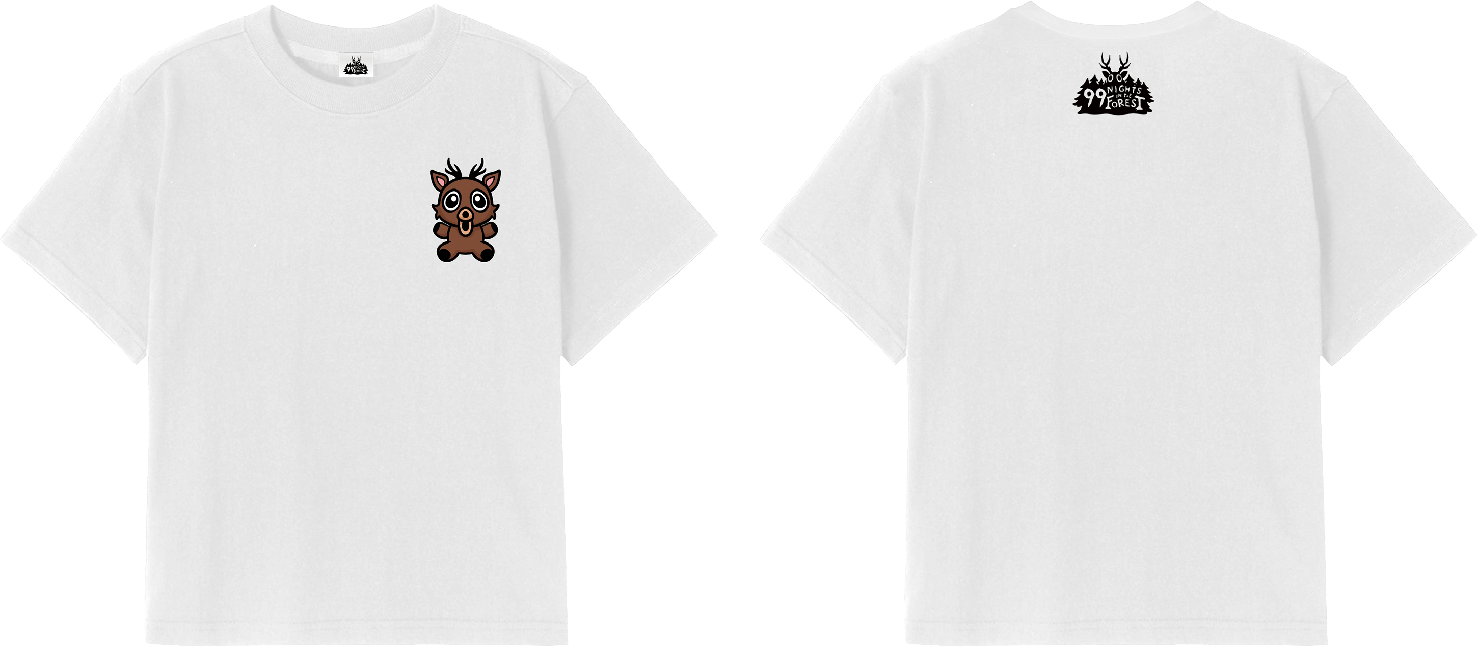 99 Night Forest T-shirt - White SD Ver. / 140 이미지 1