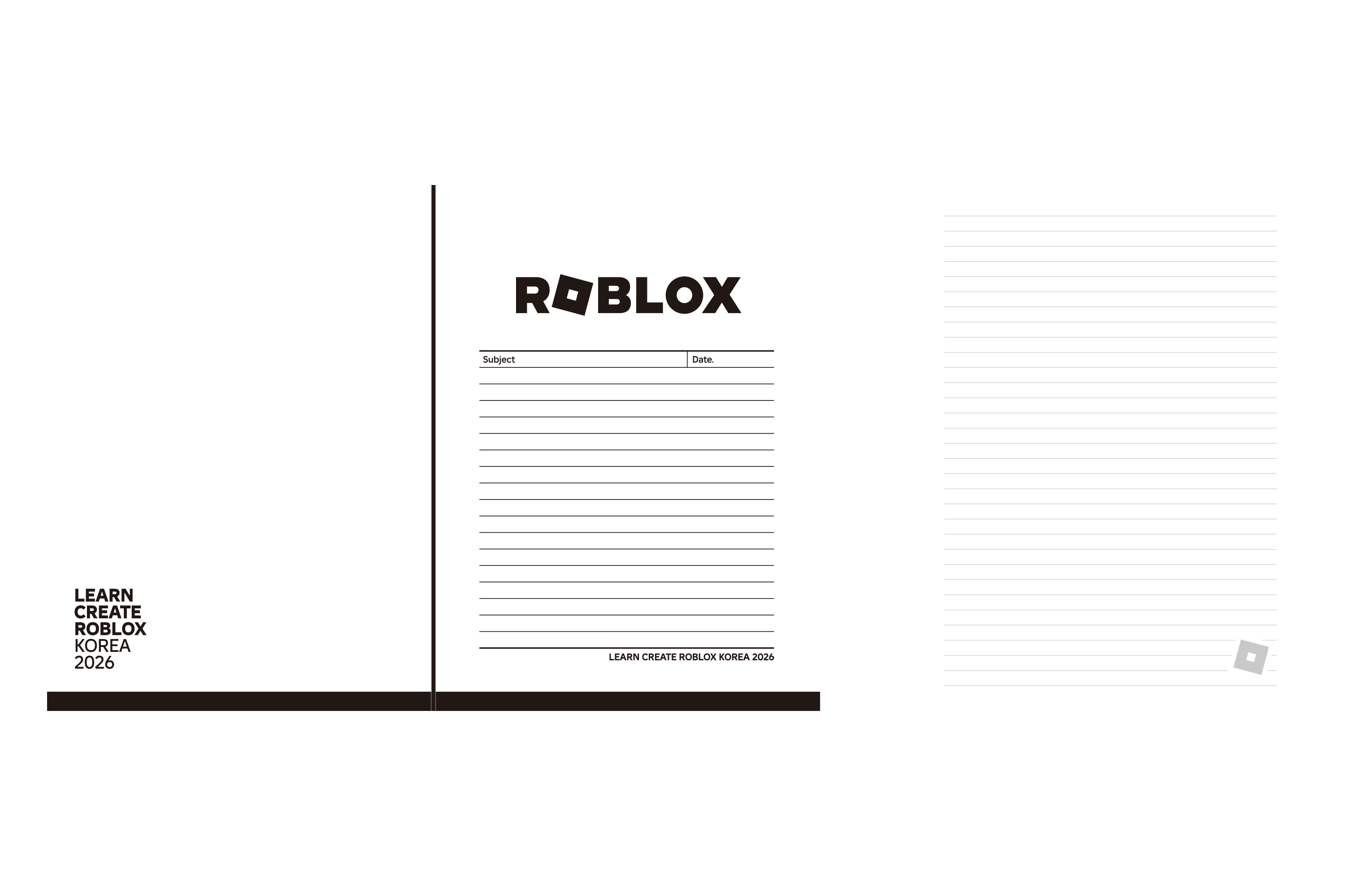 Roblox Notebook - White / Lined 이미지 1