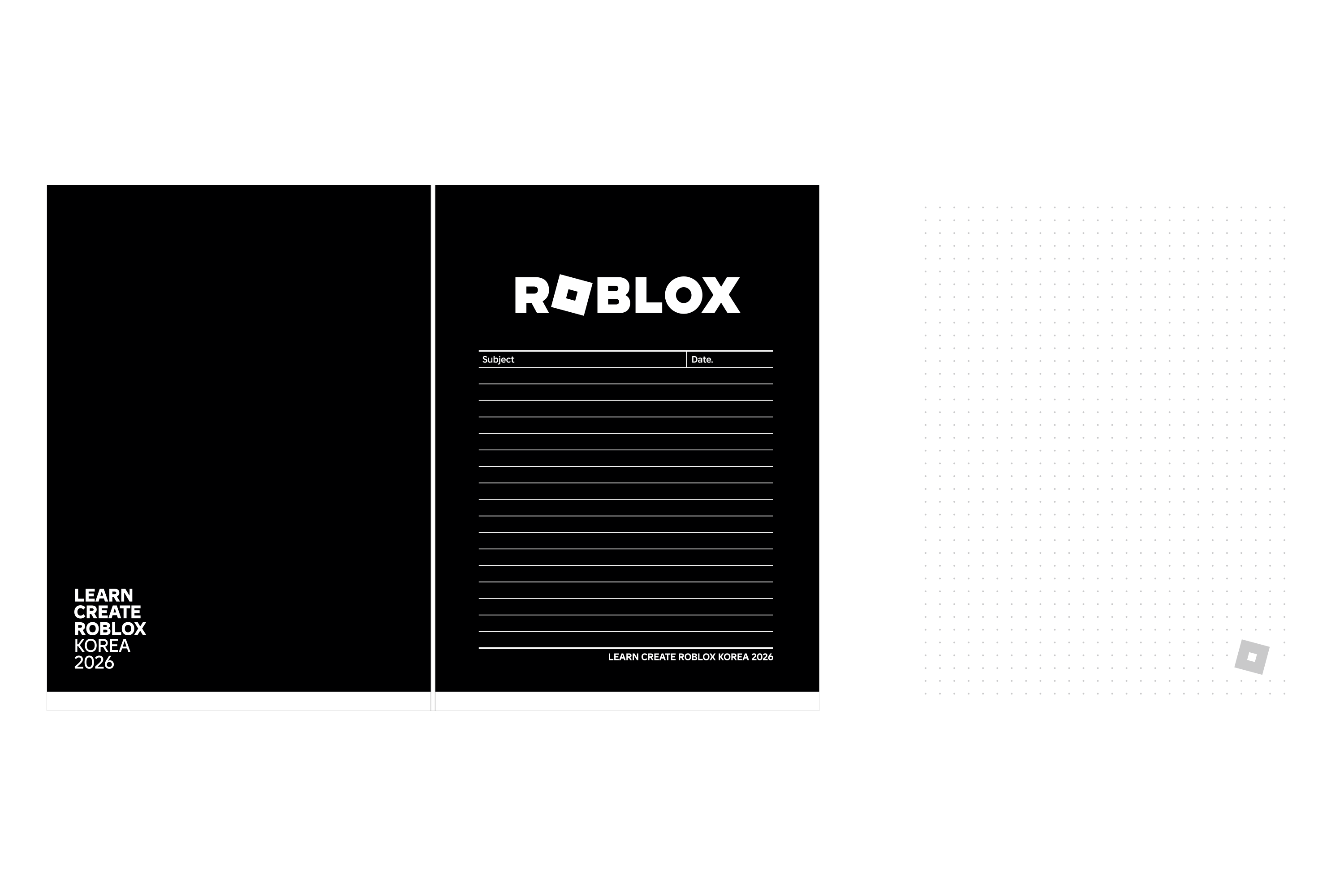 Roblox Notebook - Black / Dot Grid 이미지 1