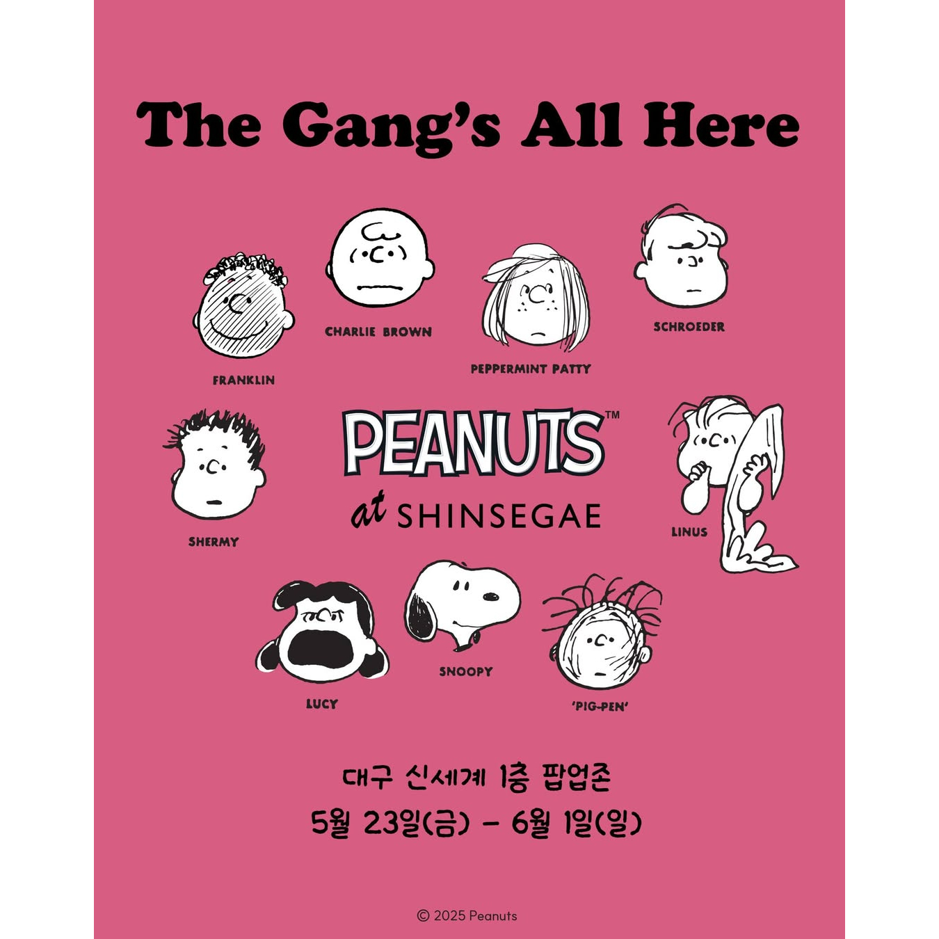 피너츠 75주년 기념 팝업 - 대구